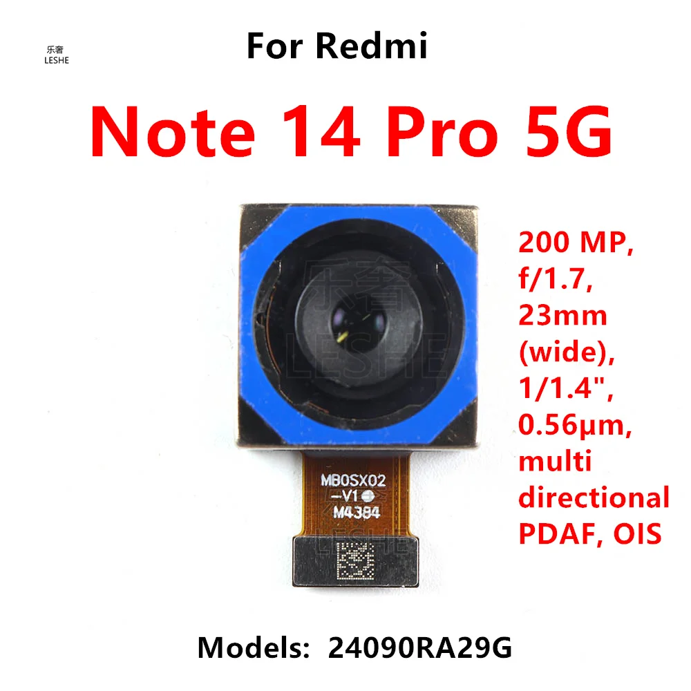 

Задняя основная камера 200 МП, большая основная камера заднего вида для Xiaomi Redmi Note 14 Pro 5G, модуль, гибкий кабель, ремонт смартфона