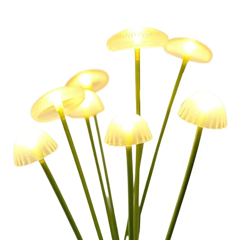 FAST-LED Solar Mushroom Jellyfish Stake Lamps 2Pcs Outdoor Garden Decor Lights For Yard Pathway B