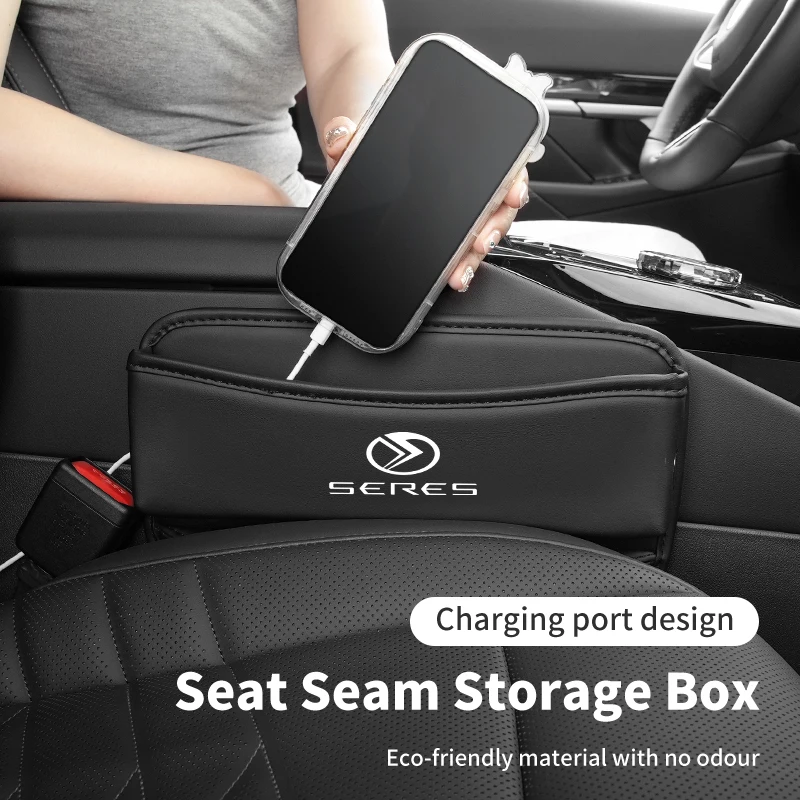 Leather Car Seat Seam Storage Box For Dongfeng Seres Aito M5 EV M7 M9 DFM 3 A5 SF3 SF5 ix3 Vehicles Interior Stowing Accessories