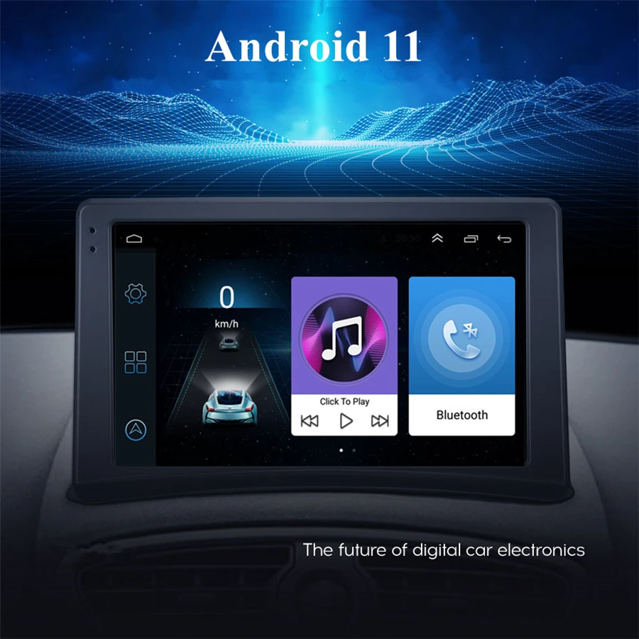 9 "Android 11 Autoradio Stereo Gps Wifi-Speler 2 + 32Gb Voor Renault Clio Iii 2005-2014