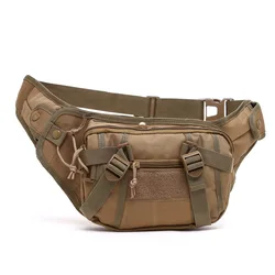 Nowa wodoodporna wielofunkcyjna taktyczna torba na talię męska Outdoor Sport odporna na zużycie kamuflaż wspinaczka turystyka torba Crossbody męska