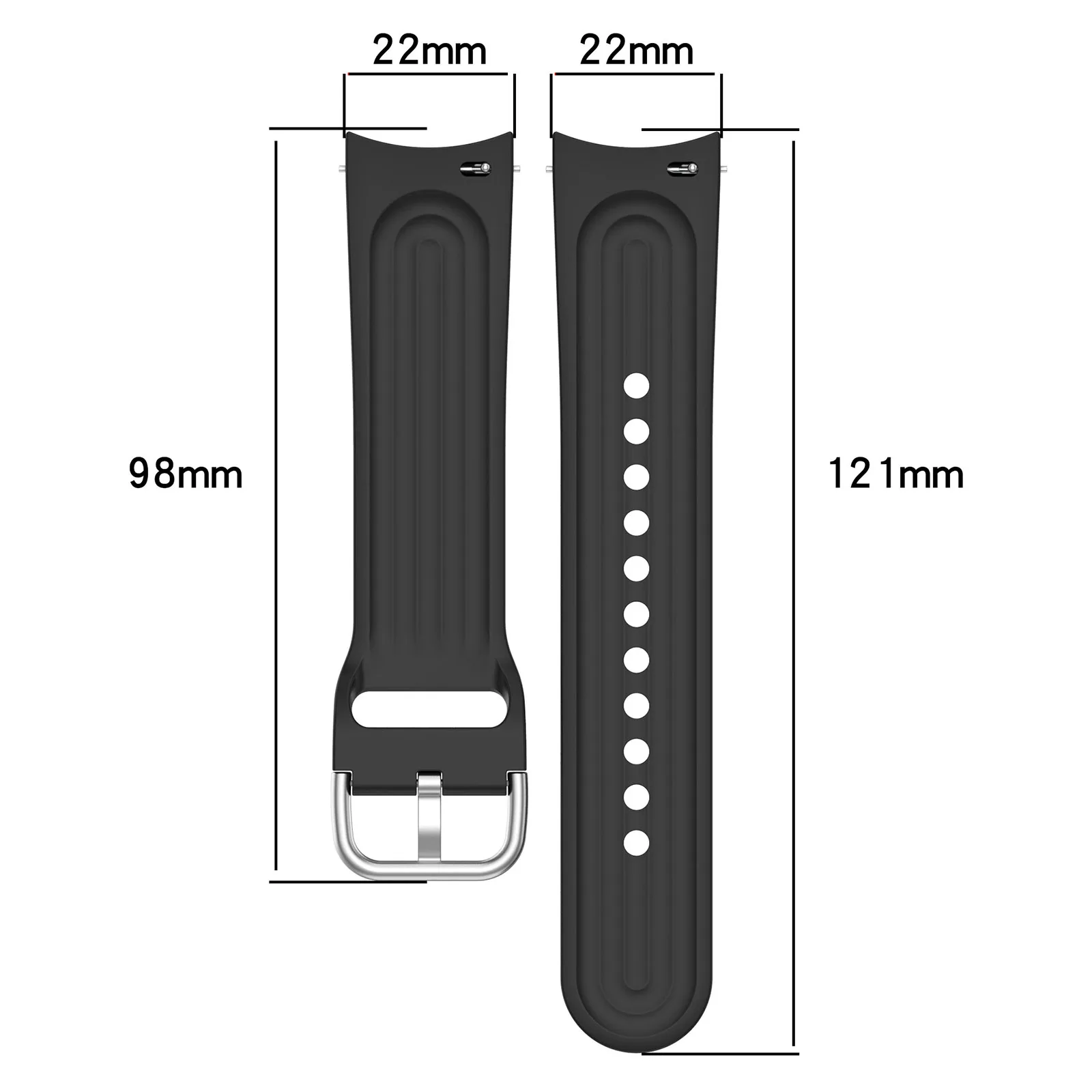 Cinturino terminale curvo da 22mm per xiaomi watch S1 pro/active/mi watch cinturino in Silicone per HUAWEI WATCH 3 Pro new/GT 2 46MM/Amazfit GTR 4 3