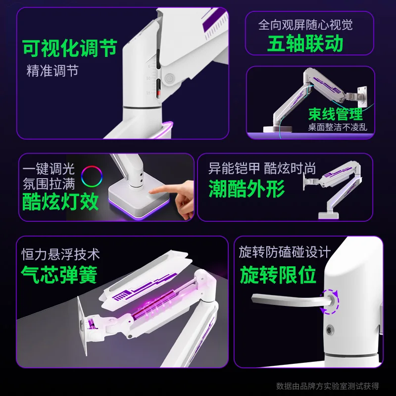 Support robuste de bureau pour moniteur grand écran