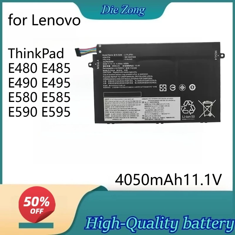 

Free shipping11.1V 4050mAh/45Wh L17L3P51 Li-ion For Lenovo ThinkPad E480 E485 E490 E495 E580 E585 E590 E595 Laptop Batteries