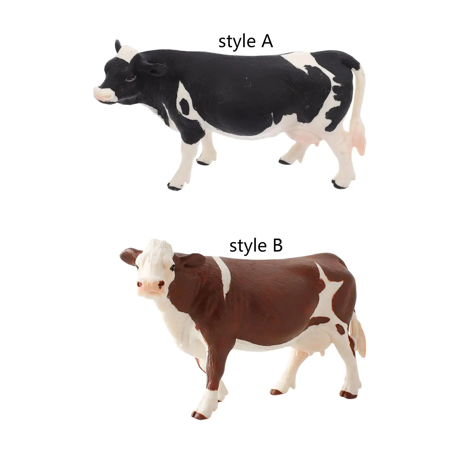 Figura giocattolo mucca Figurina di piccoli animali Regalo per bambini Bomboniere, Collezione,