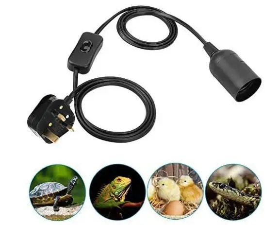 E27 Heating Bulb Bracket With Switch Ceramic Socket for Chick Piglets Reptile Breeding Heat Lamp Holders Brooder