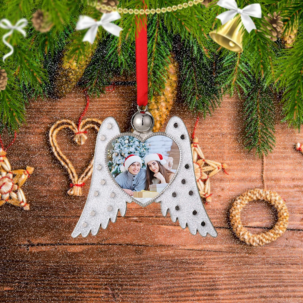 

3Pcs Angel Wing Hanging Ornaments Christmas Tree Decorations with Smooth Polished Finish for Home Wall Garden Party Xmas Layout