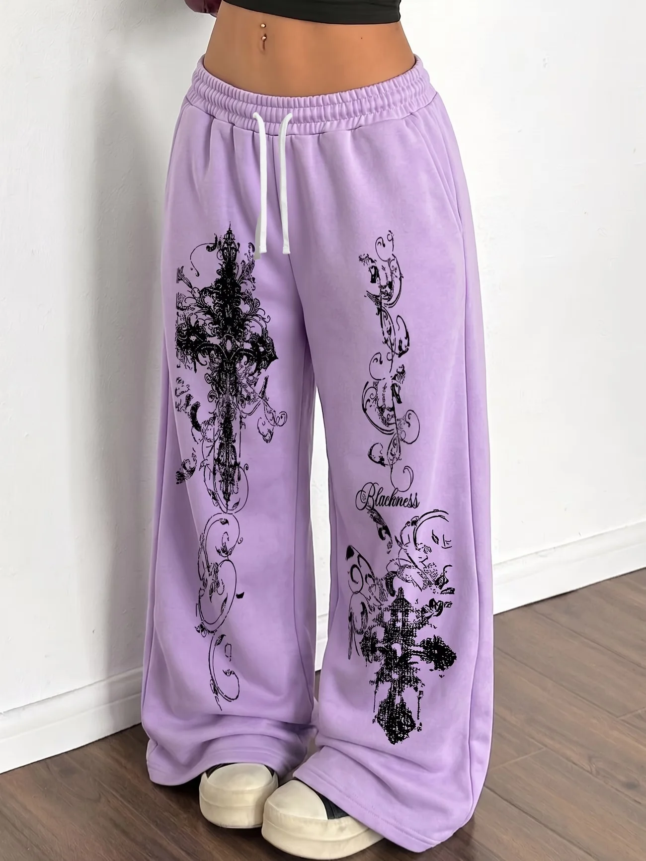 2026 Trendige Y2K Gothic-Hosen mit Dornen-Print für Männer und Frauen, Retro-Rock-Straight-Hosen, Modische Streetwear-Freizeithosen – Detail 11