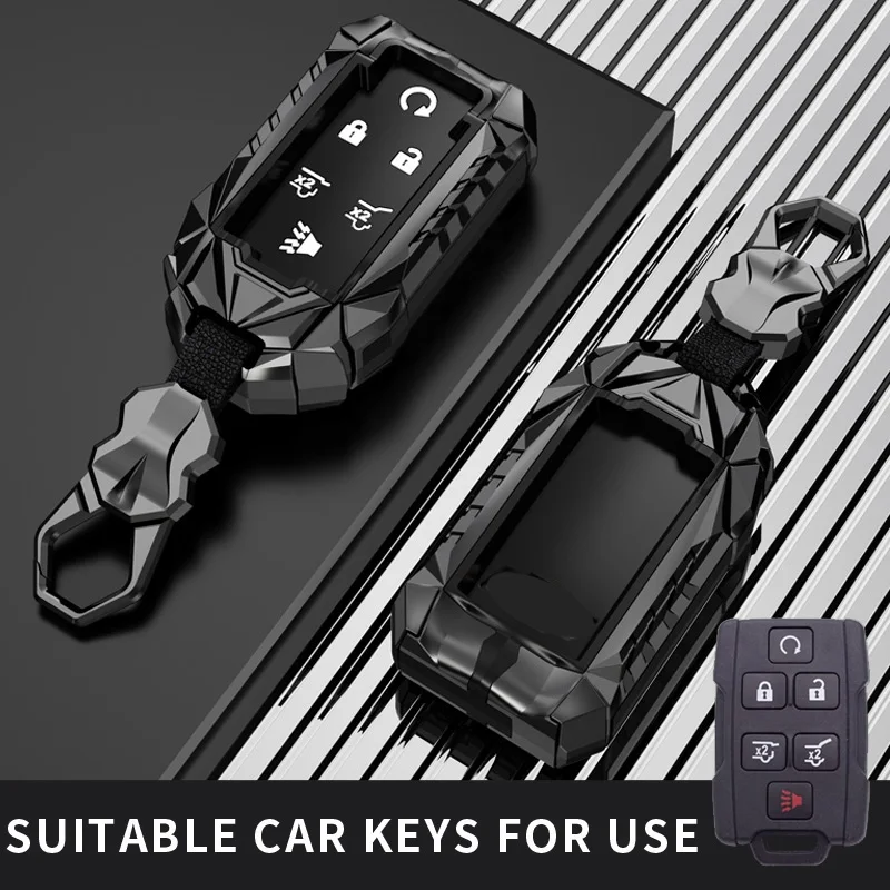 Fit for chevrolet car key case cover shell ring housing chain Chevy Colorado Silverado GMC  Yukon Canyon Sierra