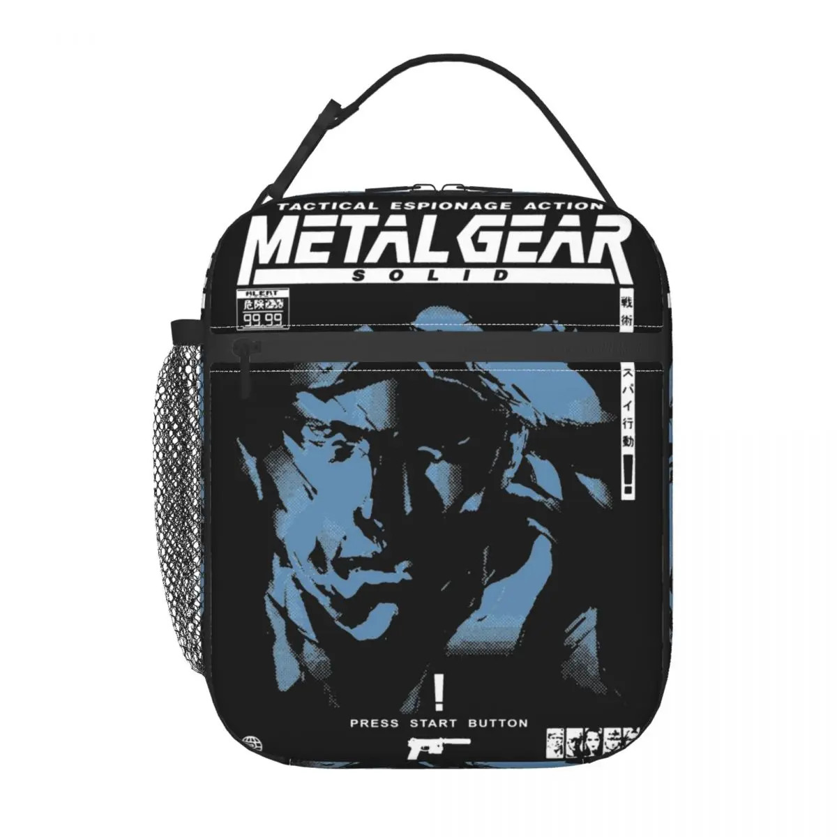 MGS1-Insulated Lunch Bag para escola e escritório, cobra cobra, Merch, Metal Gear, armazenamento de alimentos, portátil, refrigerador térmico, Bento Box