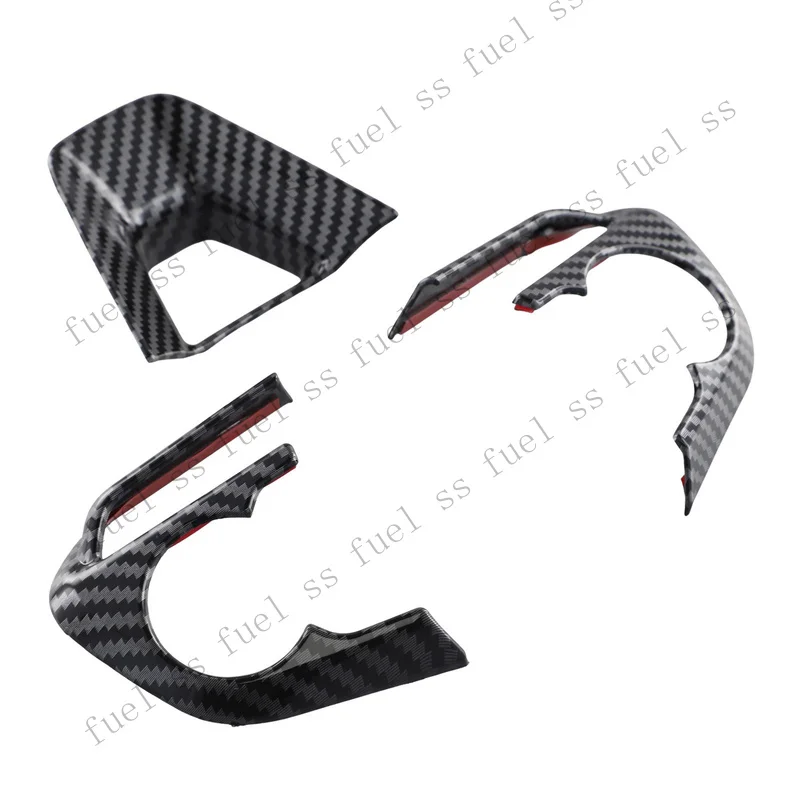 S+ Premium ABS Steering Wheel Button Panel Cover Trim 3Pcs for Toyota For RAV4