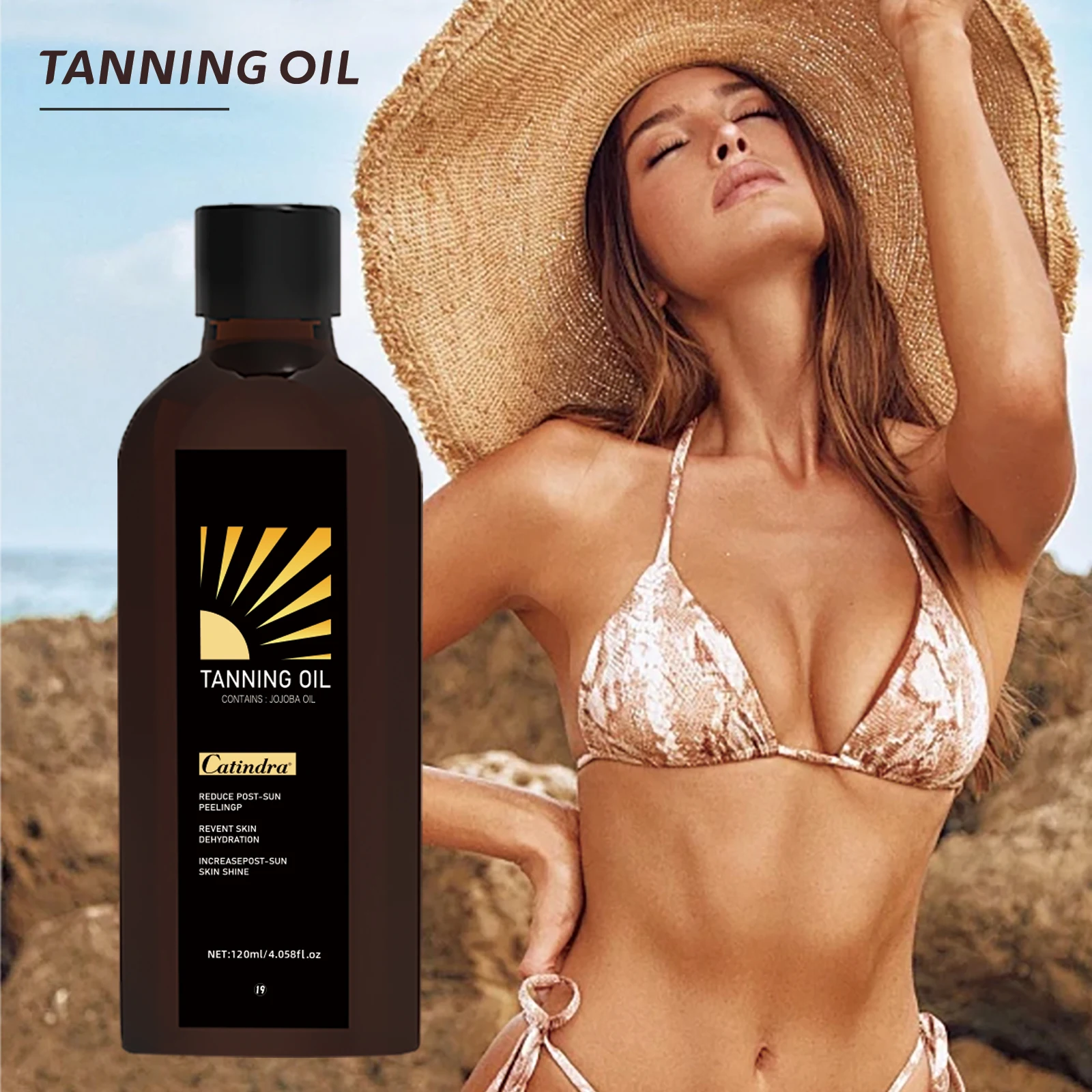 

120ml/4.058fl.oz Summer Tanning oil19 Intensive Sunscreen Beach Essential Sunscreen Tanning oil Unisex General Purpose