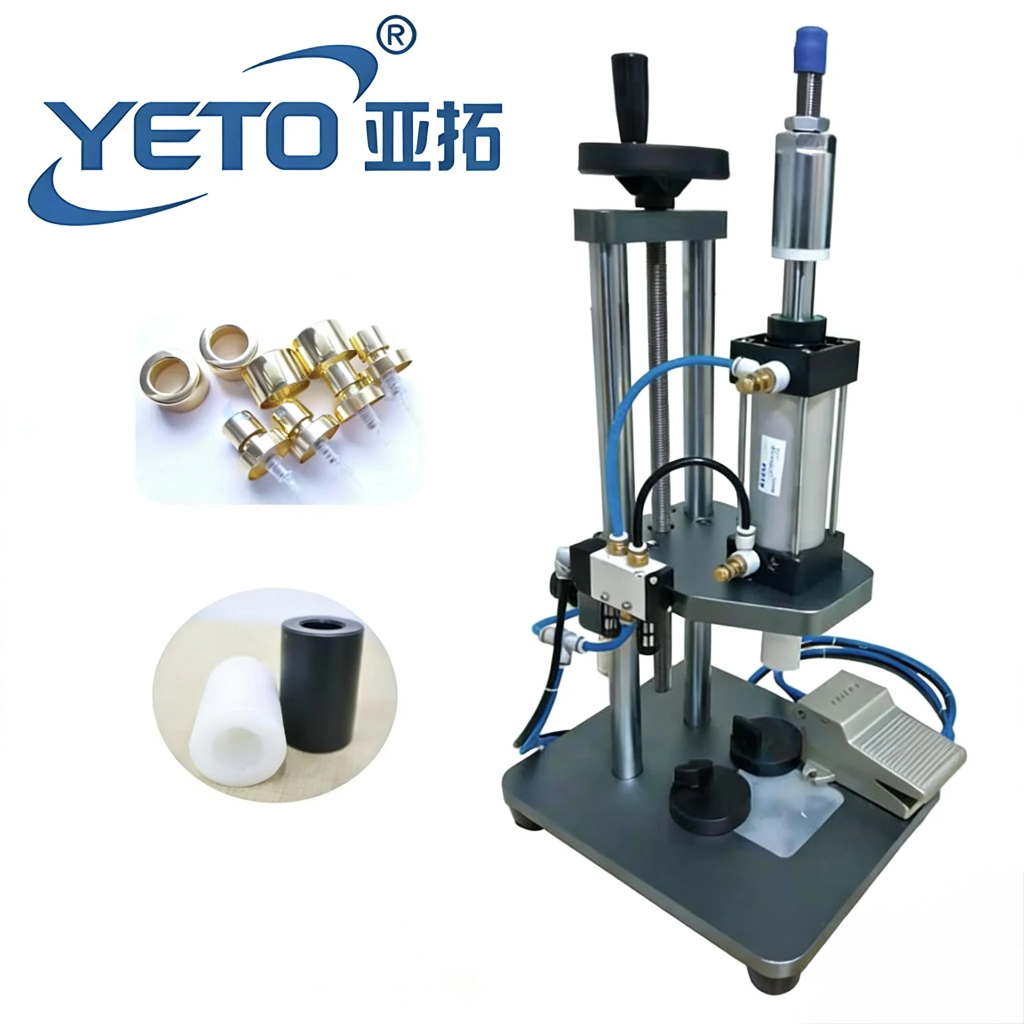 Semi Automatic Pneumatic Bottle Cap Capping Pressing Sealing Machine for Perfume Bottle Plastic Jar Inner Plug