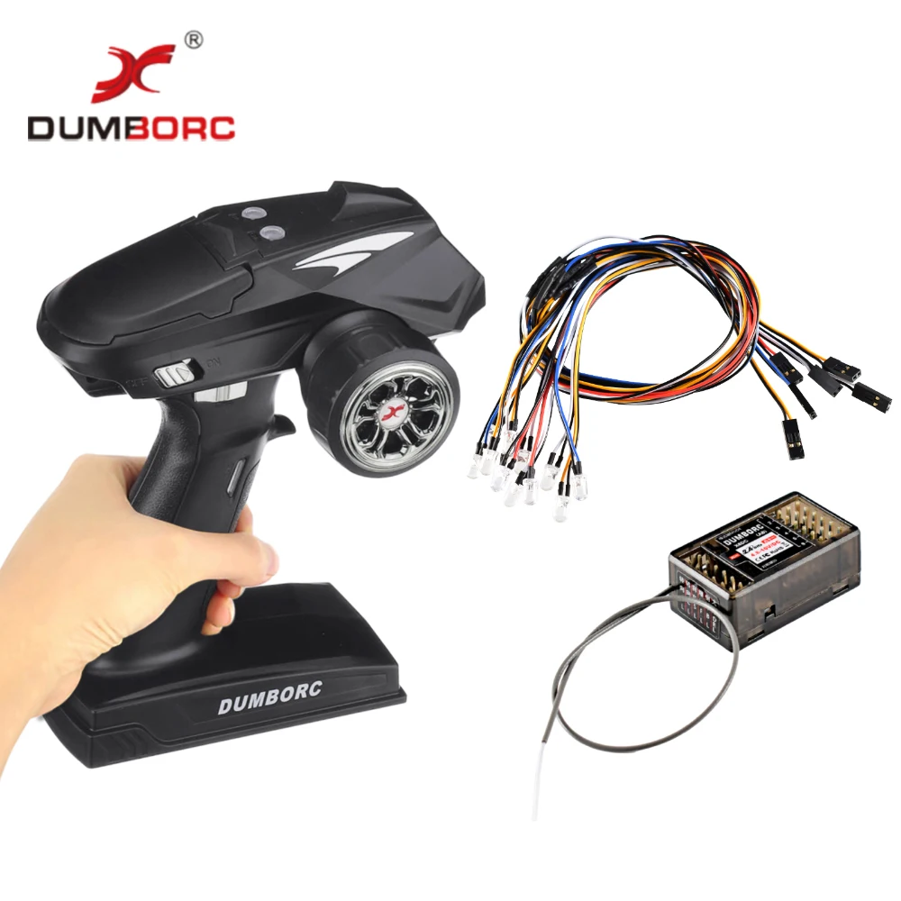 DUMBORC X6P 6CH 2.4G RC Radio Controller Zender met X6DC Ontvanger voor RC Auto Boot Tank Ondersteuning DIY