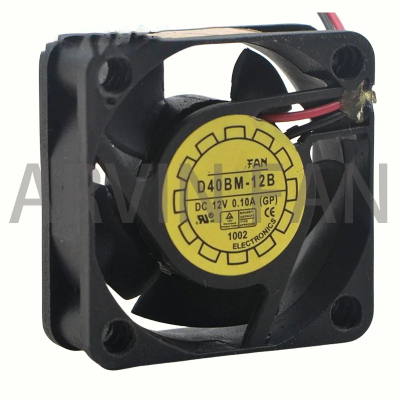 Ventilador de refrigeración de servidor de 2 cables, 12V, 0.12A, 40x40x15mm, D40BM-12B