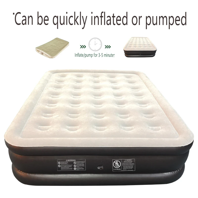 LY-B035 Inflatable Mat 200*150*46CM Double Person Use Thickening Camping Mat Leisure Office Air Bed Outdoor Air Mattress