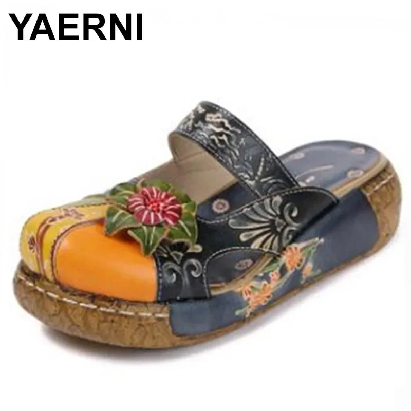 

YAERNI 2022 Summer New Comfortable, Thick Bottom, Practical Leisure Flat Shoes, Outdoor Antiskid Fashion Beach Shoes E592