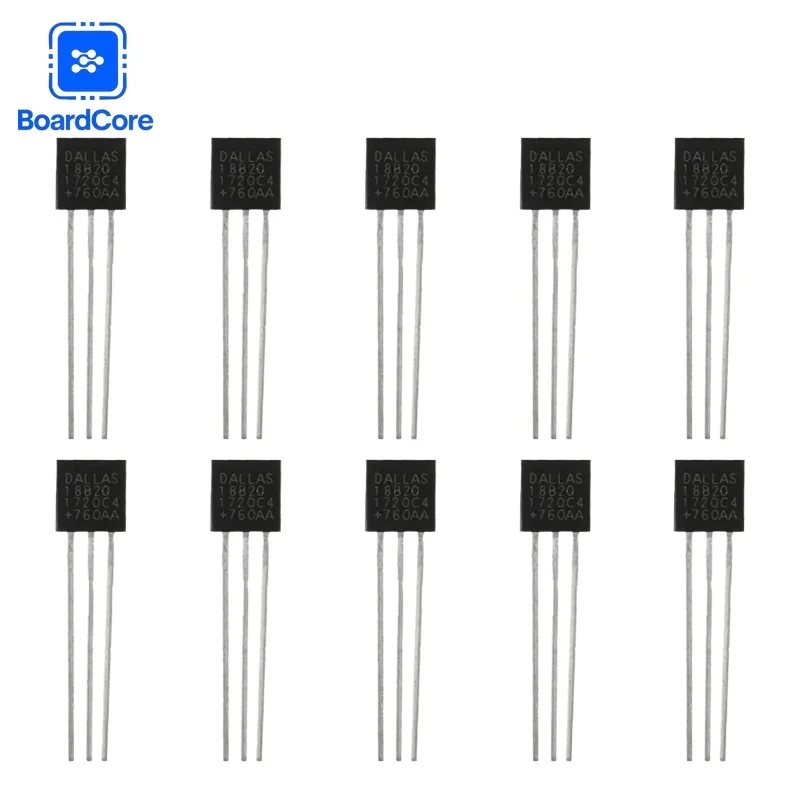 5/10/20 piezas DS18B20 TO-92 Sensor de temperatura de chip electrónico-55 ° C~125 ° Termómetro digital electrónico DIY con chip C 18B20