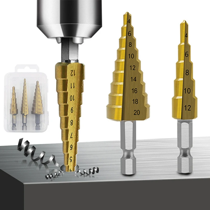 3PC Step Drill Set …