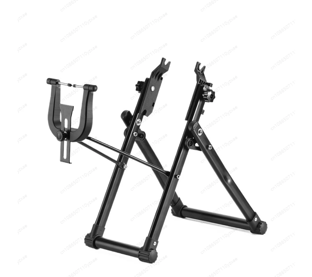 Foldable Wheel Truing Stand Adjustable Spacing  Rim Correction Repair Holder Tool Fit 12-29 Inch Quick Release Wheel Sets