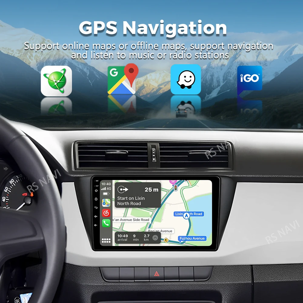 Android 16 For Skoda Fabia 2015 - 2019 2K QLED Android Car Radio Multimedia Video Player GPS Stereo CarPlay 4G Head Unit