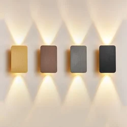 2/6W Simple Indoor LED Bedroom Bedside Lamp Nordic Modern Creative Staircase Corridor Lamp Living Room TV Background Wall Lamp