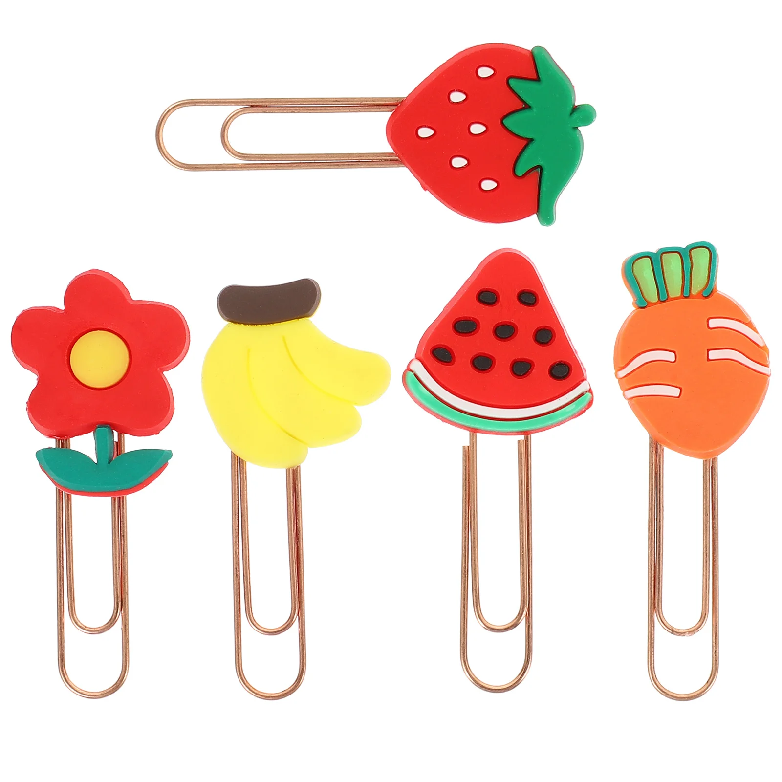 

BUTIFULSIC 20pcs Creative Shaped Paper Clips Lovely Office Supplies File Document Folder Clips Soft Rubber Bookmark