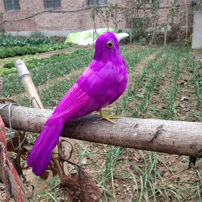 30cm Purple Pigeon Model Creative Realistic Foam And Feather Educational Display Bird for Display