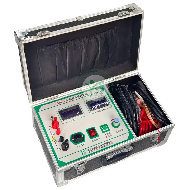 100A Micro Ohm Meter Digital Loop Contact Resistance Tester Low Resistance Micro-Ohmmeter for Testing HV Switch Circuit
