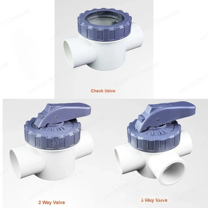 Multiport PVC Diverter Valve for Pool – 3-Way & 2-Way Valve, Corrosion-Resistant Plumbing Accessory