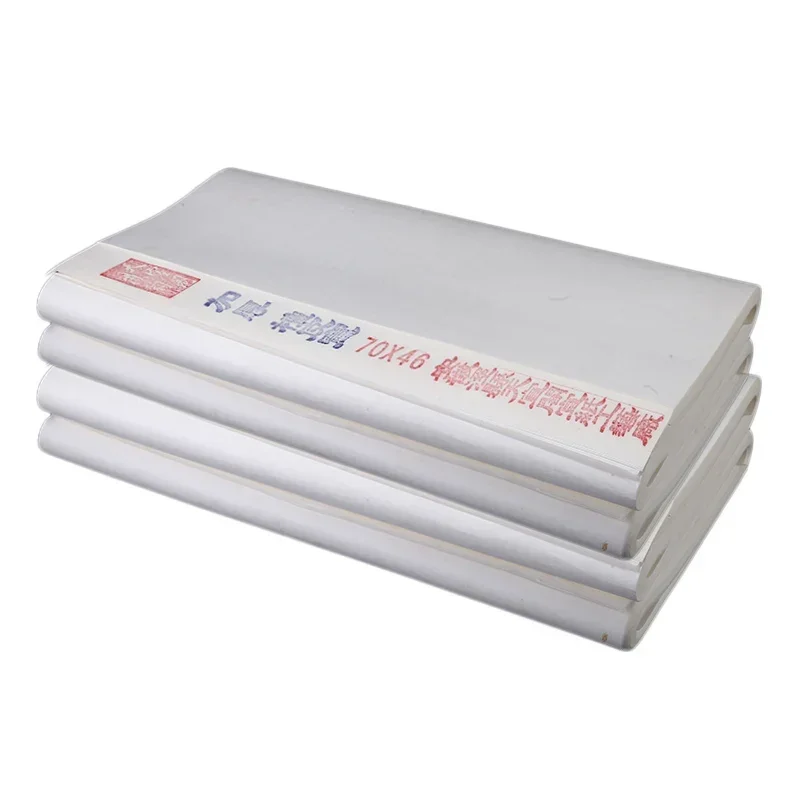 100 Sheets Xuan Paper Chinese Four Feet Semi-Raw Rice Paper For Chinese Calligraphy Landscape Flowers and Birds Painting