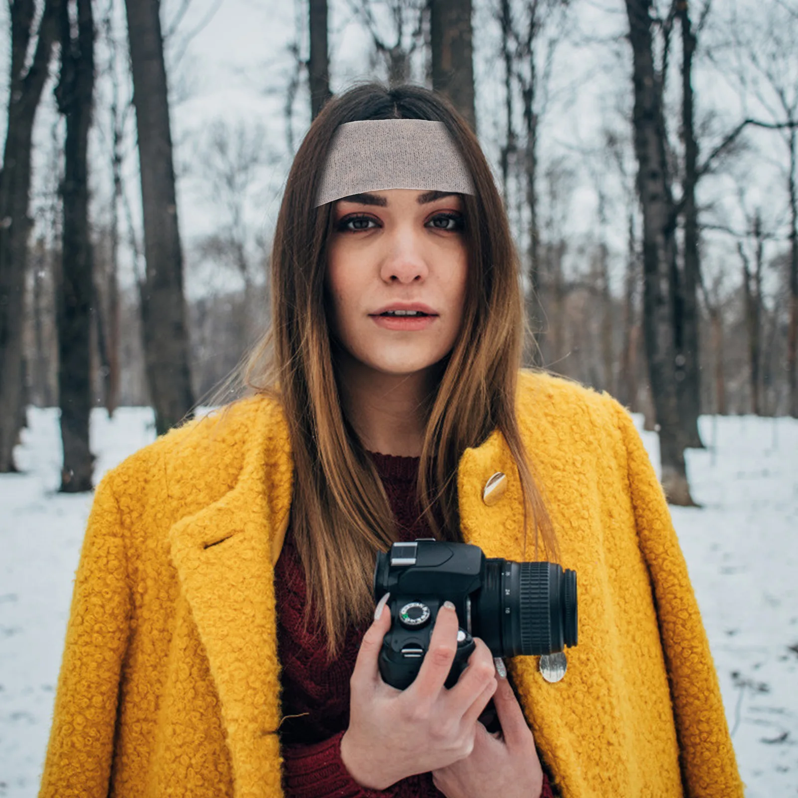 3 قطعة تنفس عدم الانزلاق واسعة عصابات رأس قطنية واسعة سميكة مرنة الشتاء تدفئة الأذن الدافئة هيرباند الأذن دفئا يلتف #1