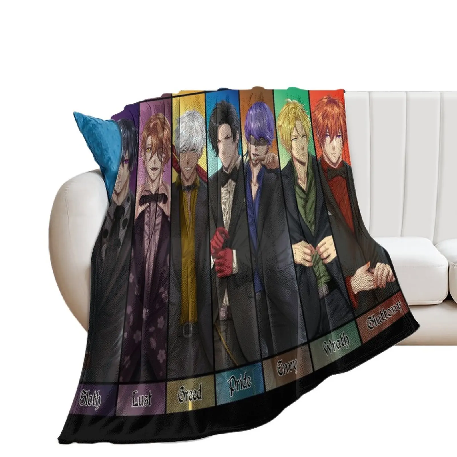 

obey me Throw Blanket Sofa Quilt Soft Plush Plaid Hairys blankets and throws Blankets