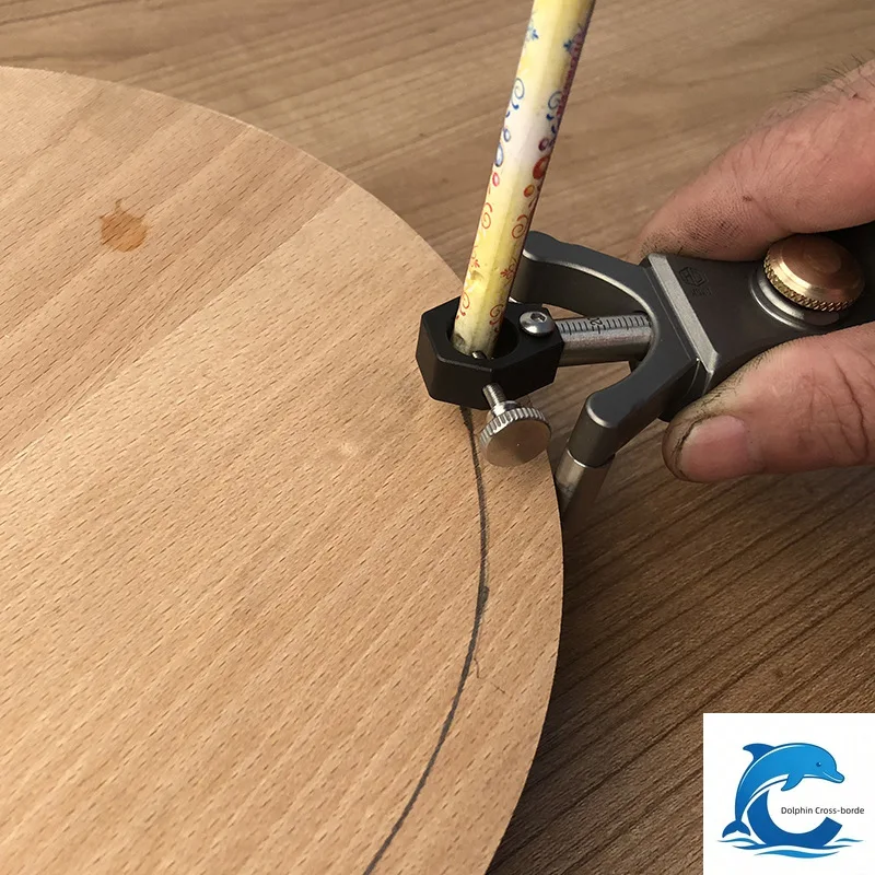 Suitable for2 In 1 Wood Marking Compass Dual Use Straight Line Arc Scriber Precision Marking Tool For DIY Carpentry