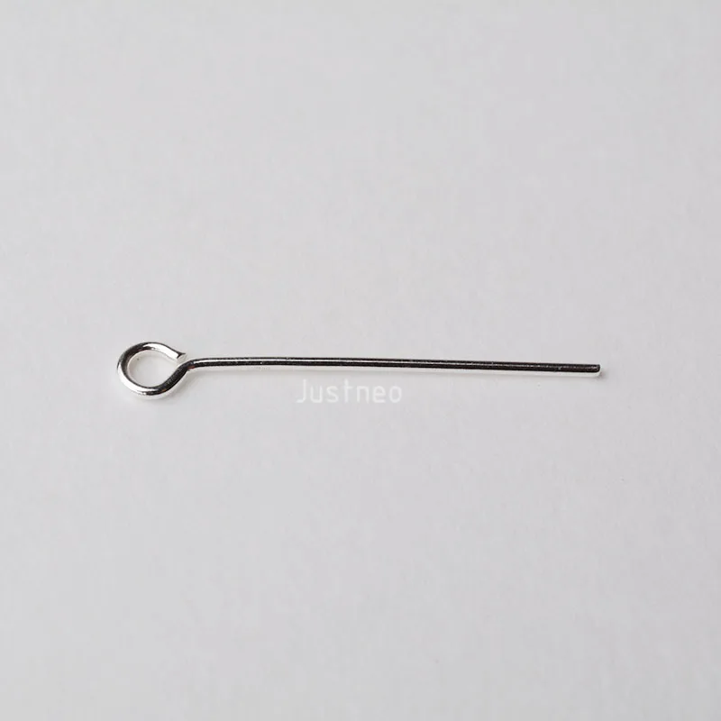 925 sterling silver eye pins for Jewelry Making, silver Open Eye head Pins Findings
