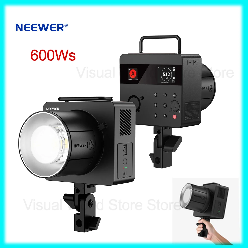 NEEWER Q6 600 Вт 2,4G TTL HSS Студийная вспышка для улицы с управлением через приложение TTL/ручные/стробоскопические режимы вспышки 5800K 1/20400s max