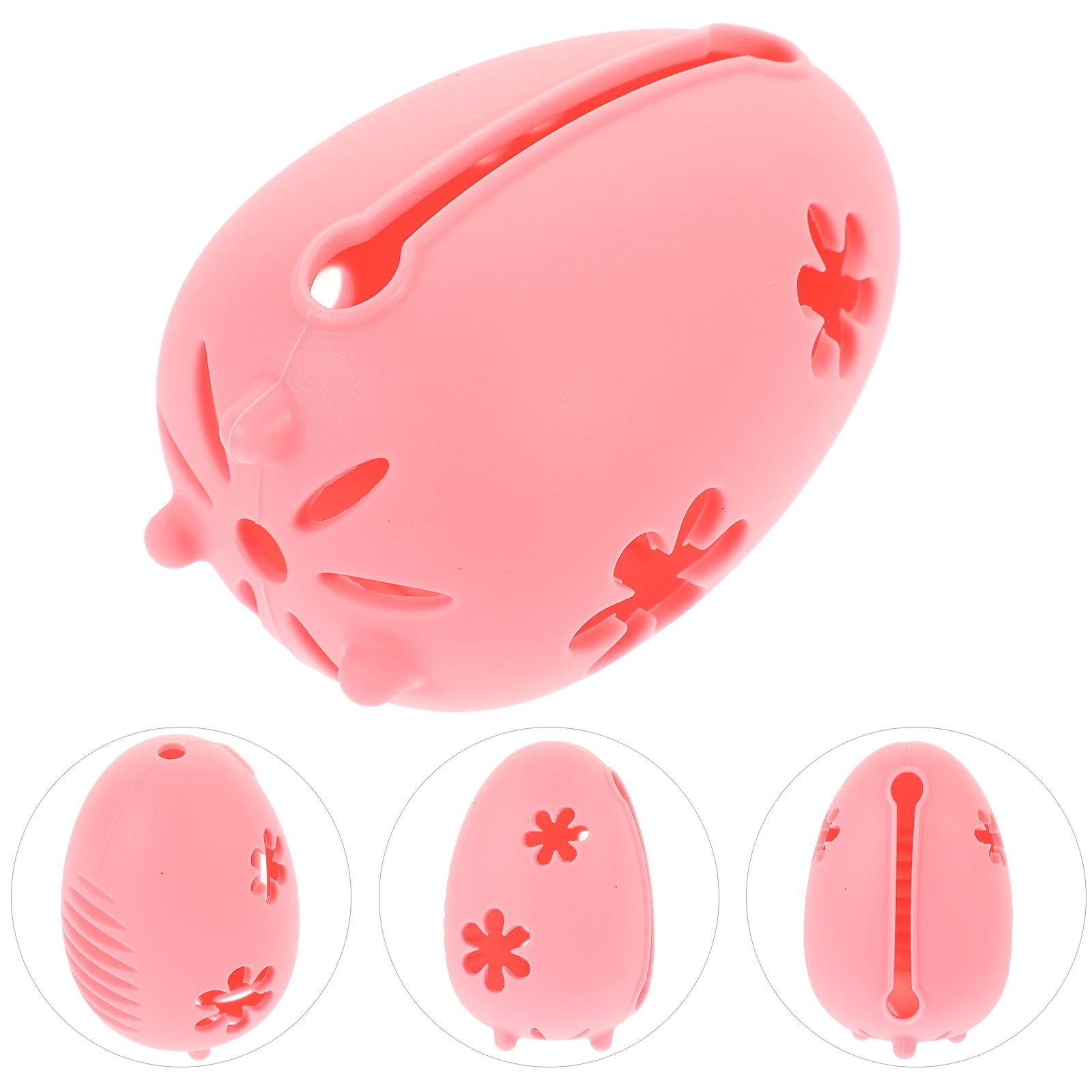 

Portable Silicone Egg Shaped Hollow Beauty Makeup Sponge Holder Pink Clean Creative Travel Storage Box for Cosmetics