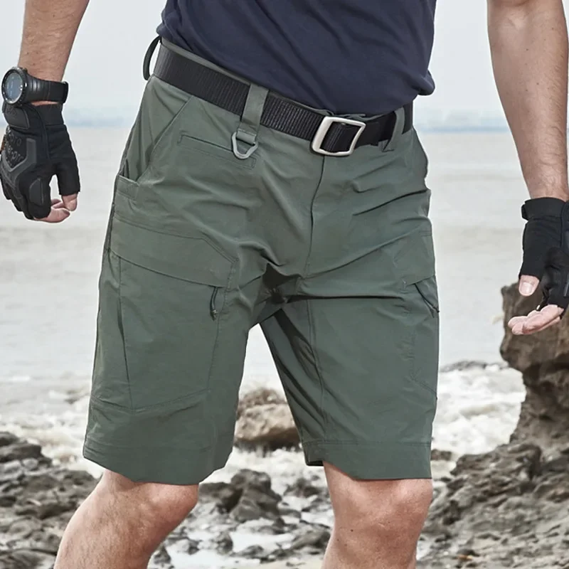 Summer Stretch Quick Dry Shorts Men Outdoor Cool Hiking Shorts Male Sport Shorts For Hunting Fishing Army Tactical Trousers