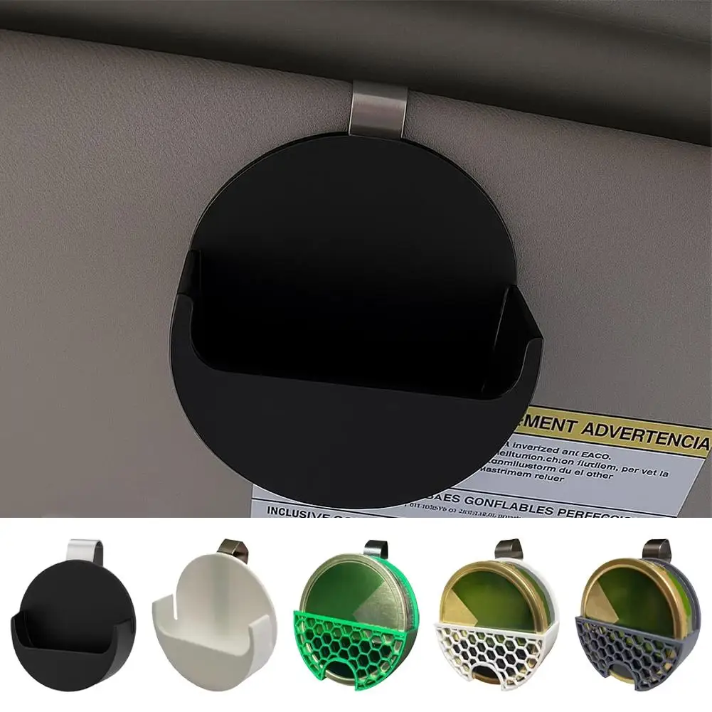 

Clip-on Dip Can Holder for Car Visor Printed Dip Can Holder Secure Storage Travel Dip Can Storage Box for Cars Belts All Ve U9Q2