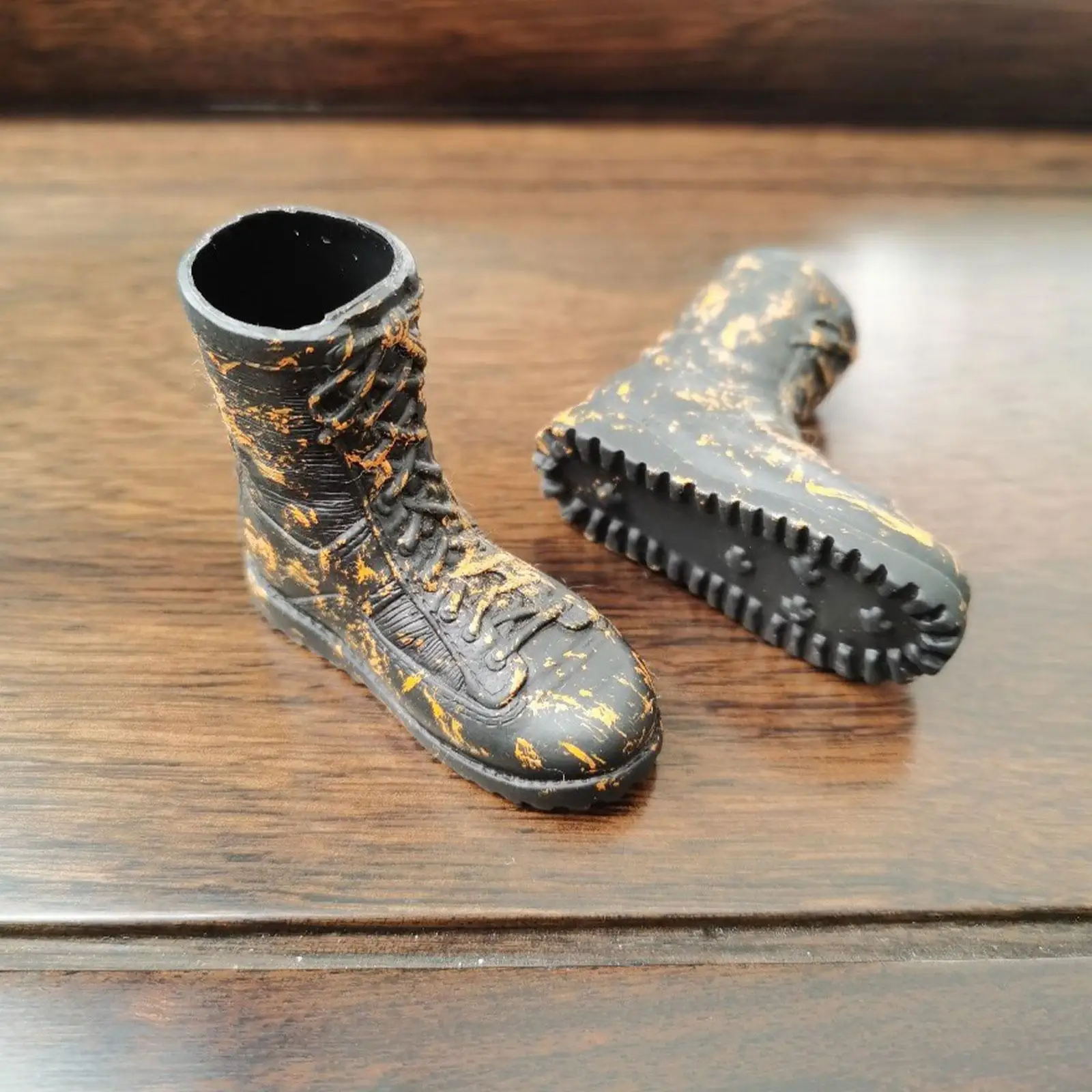 Botas em escala 1/6 - Botas de tornozelo de combate para figuras de ação - ocas