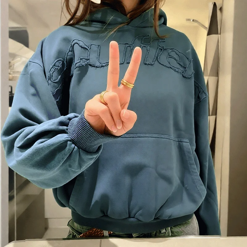 Moda estilo de rua moletom hip hop masculino/feminino manga comprida hoodies qualidade algodão agasalho verde escuro pulôver topos