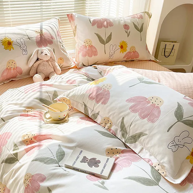 100% Cotton Pillows Cover Floral Printed Pillowslip 48x74cm Sleeping Pillowcase 2pcs Rectangle Cushion Covers Home Pillow Cases