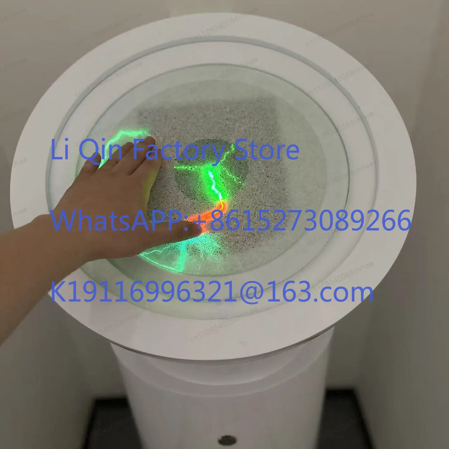 Educational Plasma Disc Exhibit for Science Museum - Safe High Voltage Display with Touch Interaction