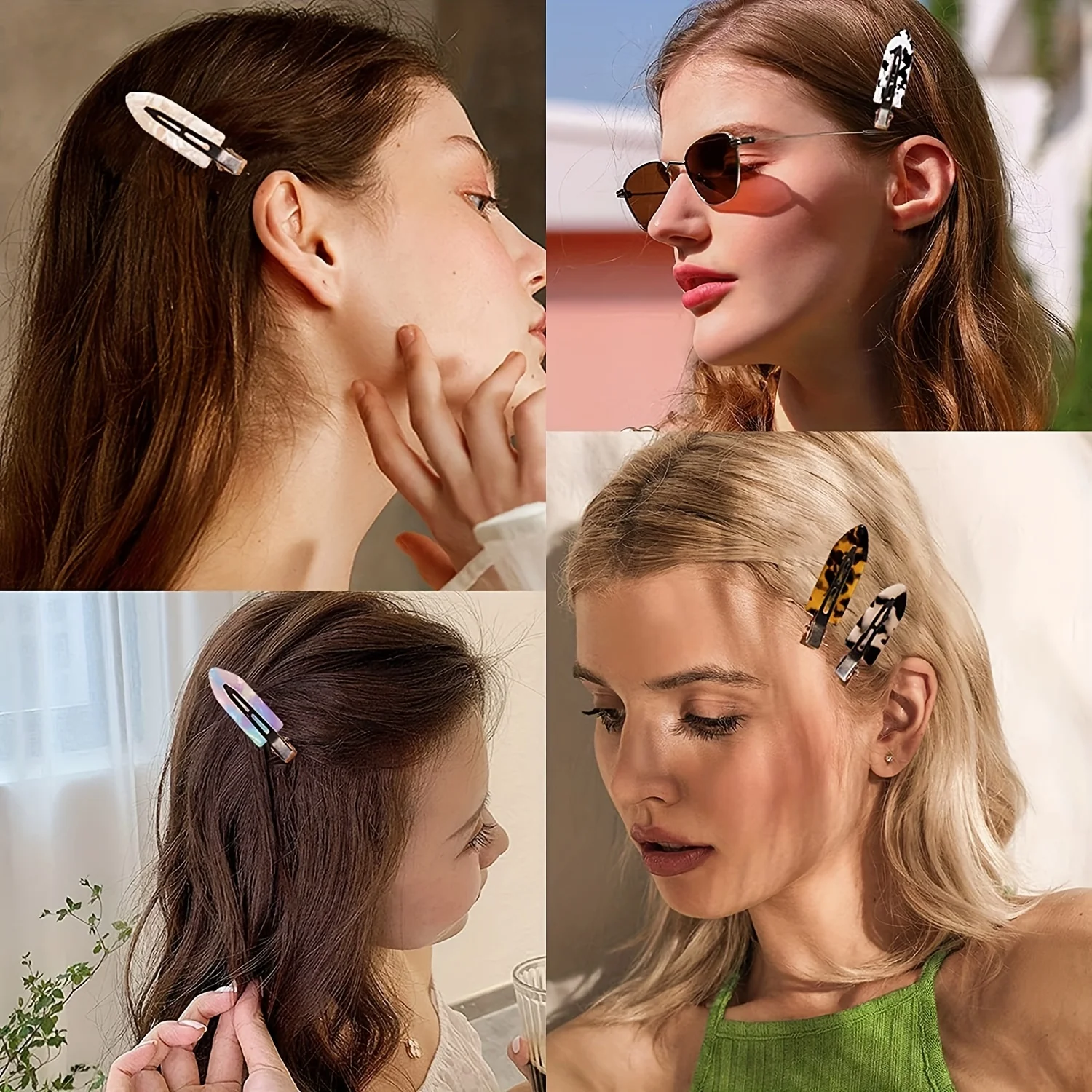 4 pieces non-bending hairpin styling, acrylic flat clip, Crease-free crimping small needle, fringe seamless hairpin tool for mak image 4