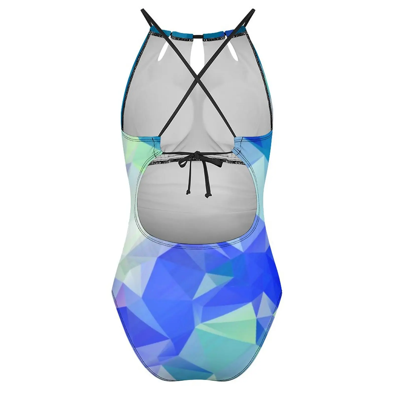 مجردة الهندسة ملابس السباحة الأضواء الشمالية طباعة قطعة واحدة ملابس السباحة رفع أزياء المايوه مثير تصفح الرسم ارتداءها