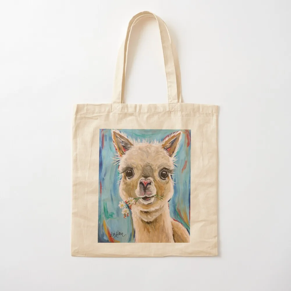 Alpaca Art Tote Bag Handbags eco pack reusable grocery bags canvas bags