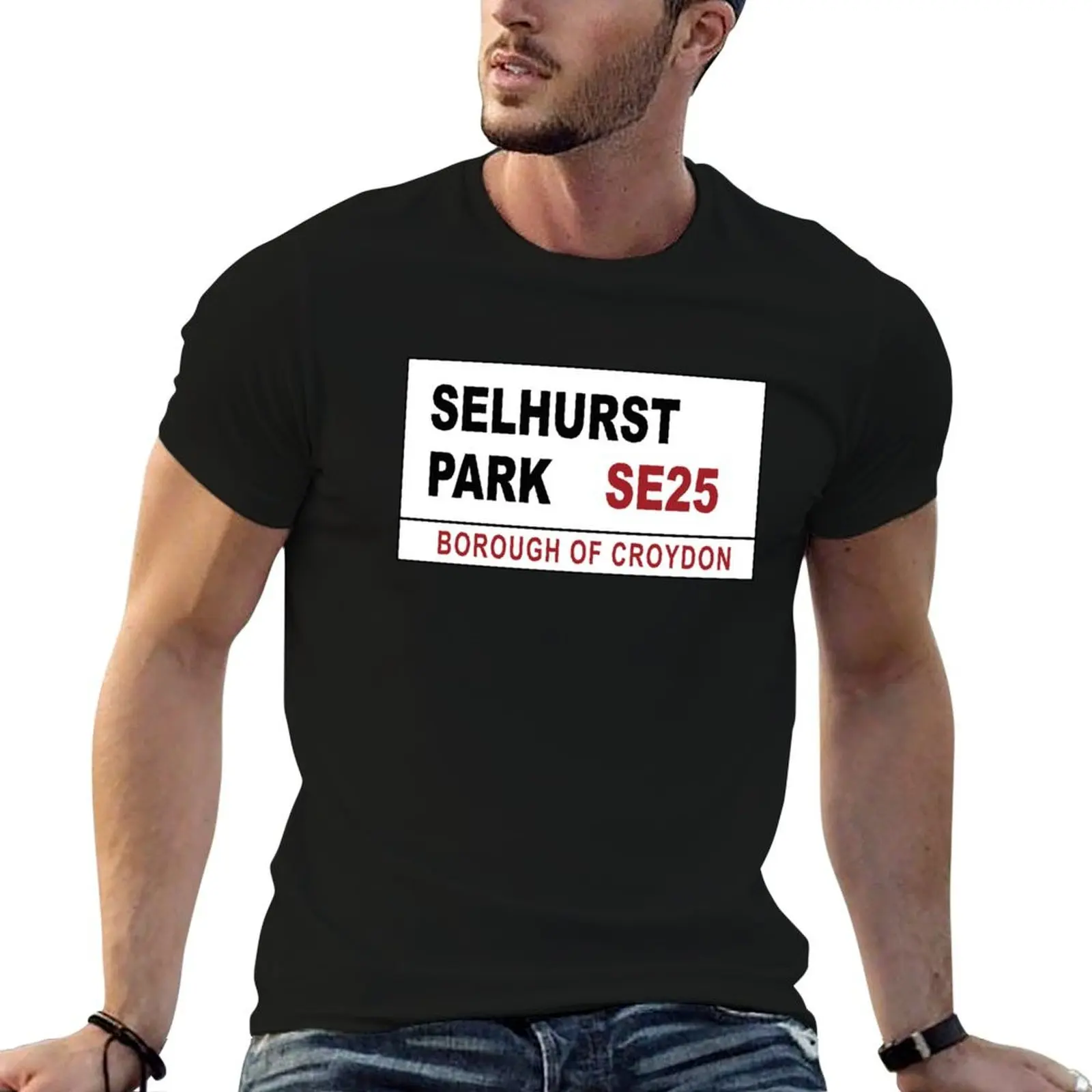 Selhurst Park Street Sign T-Shirt Athletic Fit Sports Short Sleeve Top