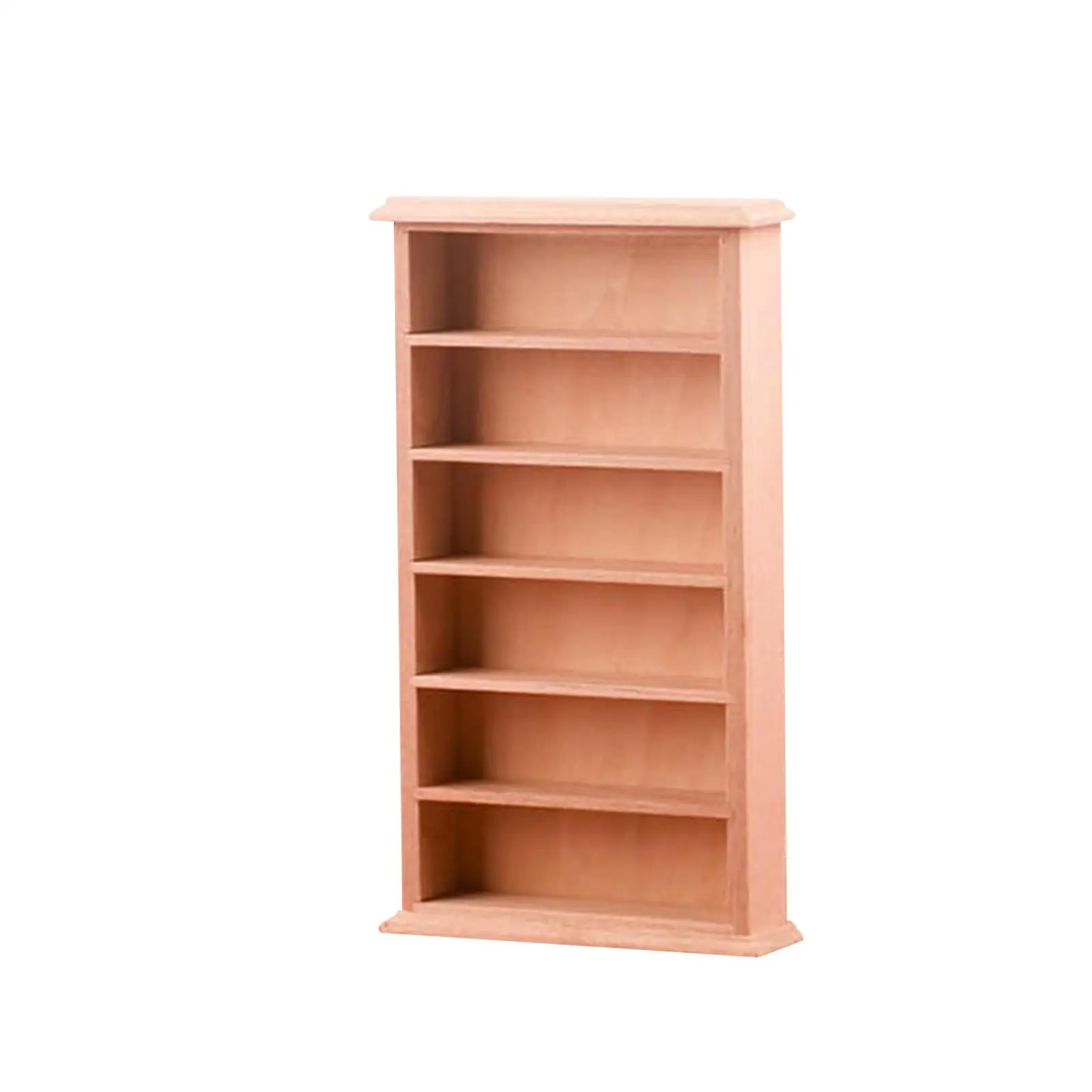 Miniature Wooden Display Shelf Living Room Bedroom Home Accessories Toys 1/12 Dollhouse Bookcase Ornaments Scenery Supplies