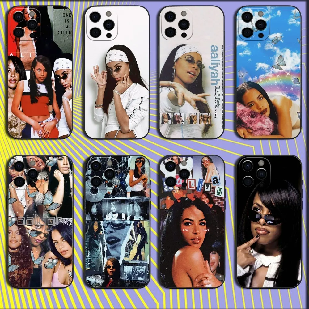 Singer A-Aaliyah Actress Phone Case For iPhone 16,15,14,13,12,11,Pro,X,XS,Max,XR,Plus,Mini Soft Black Cover