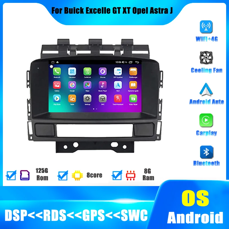 

7” Android 14 Car Player Radio for Buick Excelle GT XT Opel Astra J 2011-2014 Carplay Navigation Intelligent System Multimedia